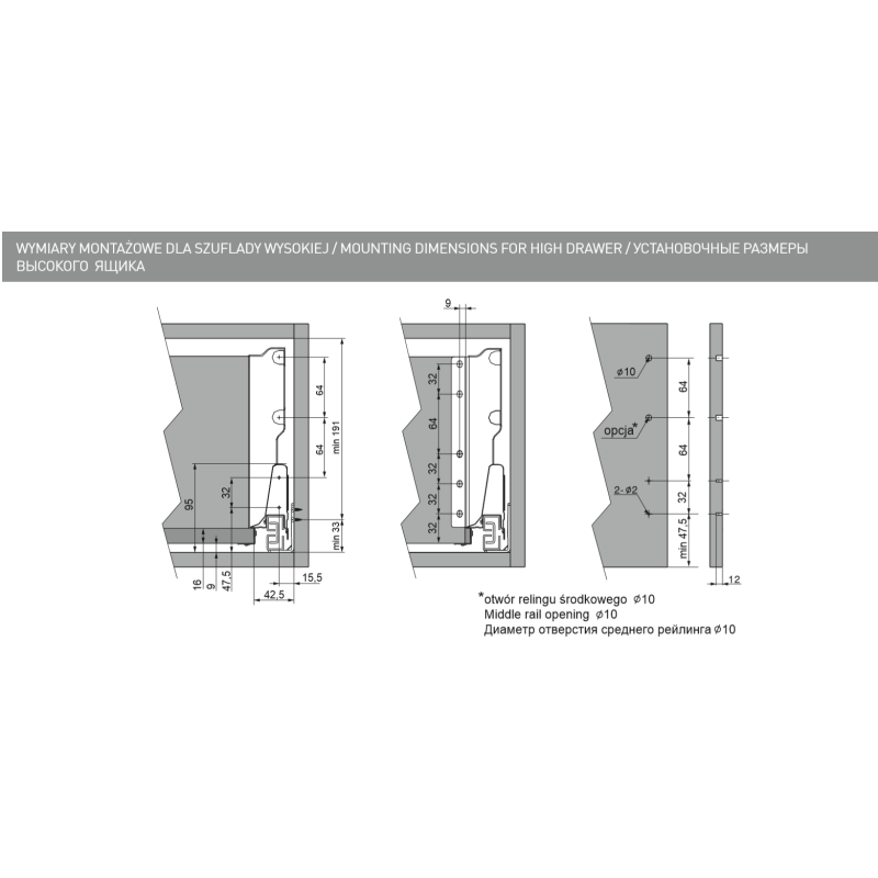 GTV Modern Box zásuvka vysoký jasan 500 mm PB-KW-KPL500C GTV Modern Box zásuvka vysoký jasan 500 mm PB-KW-KPL500C