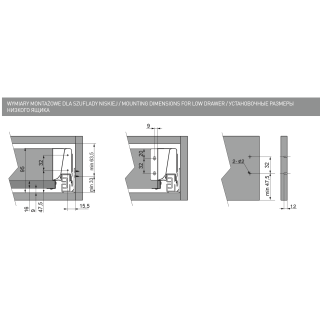 GTV Modern Box nízká zásuvka bílá 450 mm PB-KW-KPL450A1 GTV Modern Box nízká zásuvka bílá 450 mm PB-KW-KPL450A1