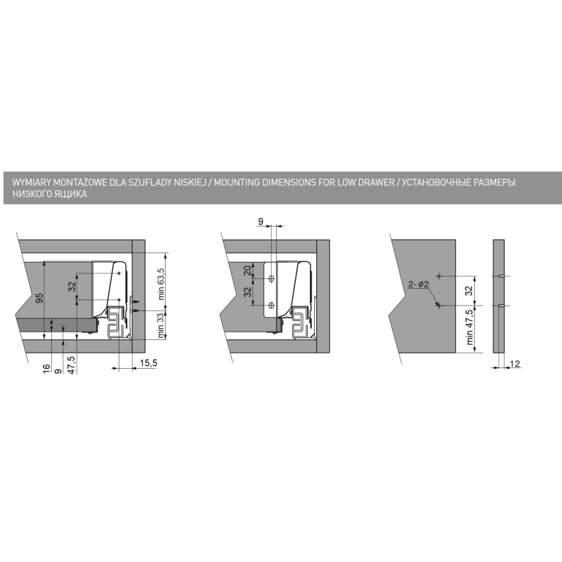 GTV Modern Box nízká zásuvka bílá 450 mm PB-KW-KPL450A1 GTV Modern Box nízká zásuvka bílá 450 mm PB-KW-KPL450A1