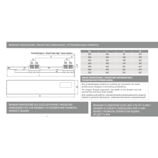 GTV Modern Box zásuvka nízký jasan 400 mm PB-D-KPL400A GTV Modern Box zásuvka nízký jasan 400 mm PB-D-KPL400A