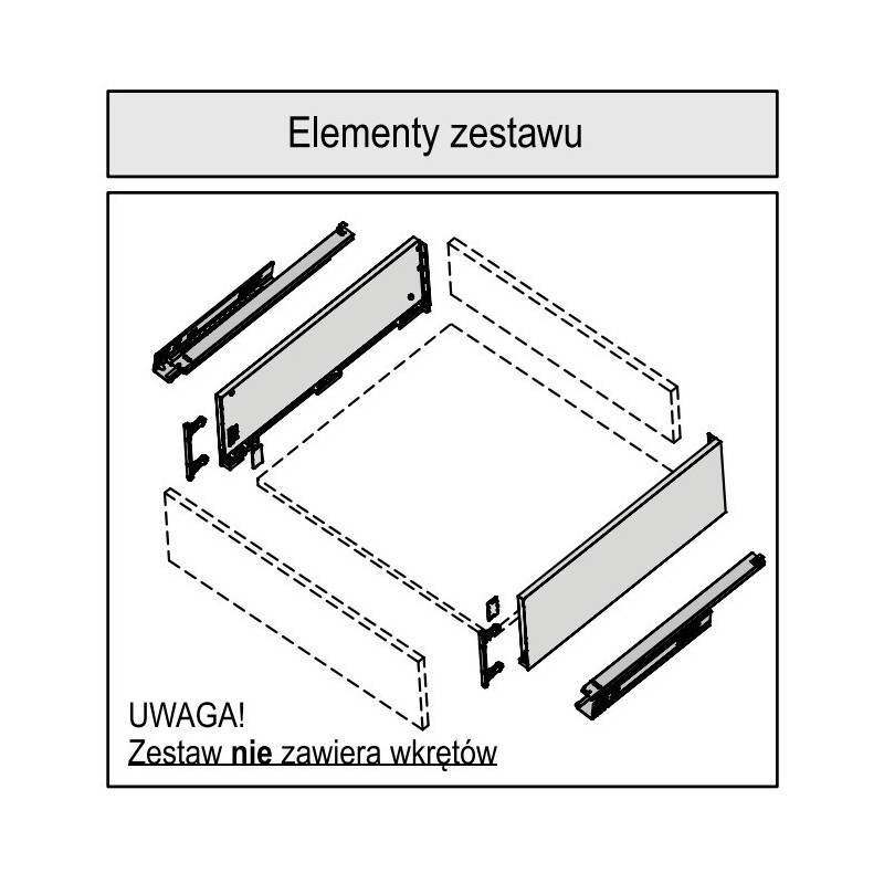 Součásti sady zásuvek SEVROLLBOX SLIM 3D Součásti sady zásuvek SEVROLLBOX SLIM 3D