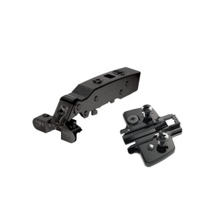 HETTICH SENSYS 8638i 95° hliníkový rámový nábytkový závěs (9091744) + vodítko (9091804) černý