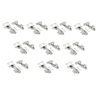 GTV samouzavírací nábytkový závěs rovný s vodítkem - 10 kusů