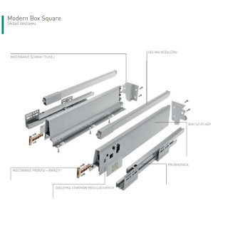GTV Modern Box zásuvka 550 mm čtvercová střední antracitová GTV Modern Box zásuvka 550 mm čtvercová střední antracitová