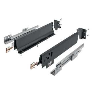 GTV Modern Box zásuvka 350 mm čtvercová nízká antracitová