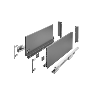 Szuflada GTV Axis Pro 400 mm bardzo wysoka antracyt