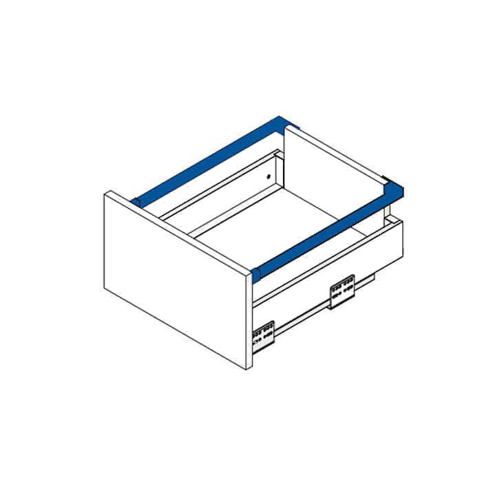 Reling wzdłużny kwadratowy Axis Pro GTV biały 550 mm